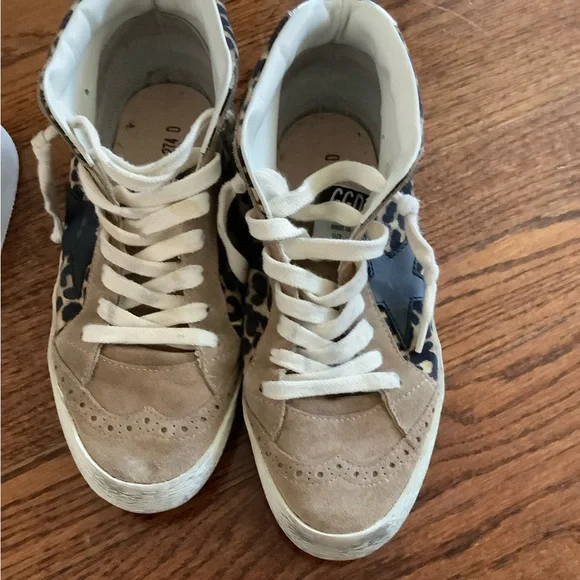 Golden Goose Mid Stars Animal Neutral Tone Print Size 36 - Picture 13 of 13